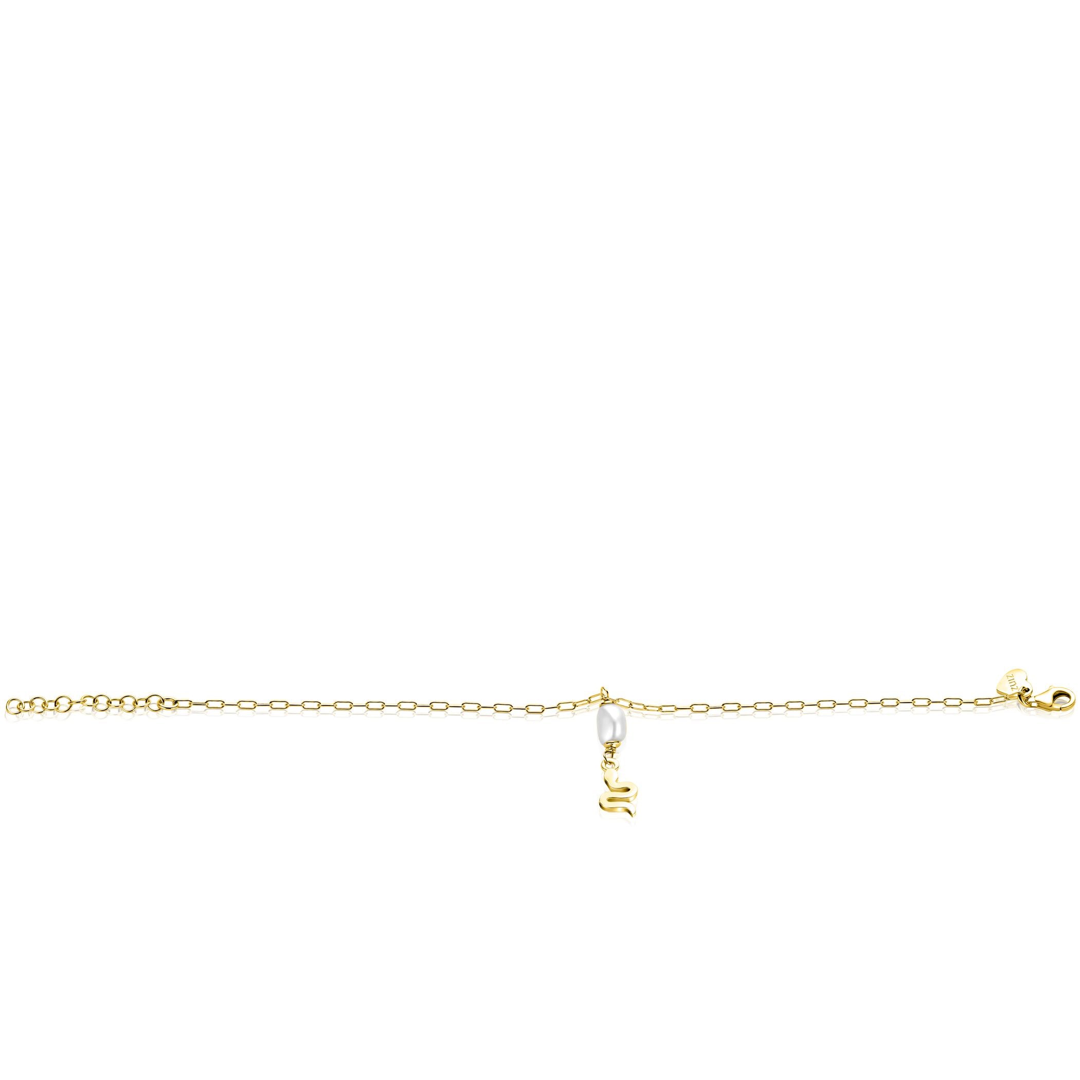 Aurrelia | Serpent Pearl Paperclip Bracelet