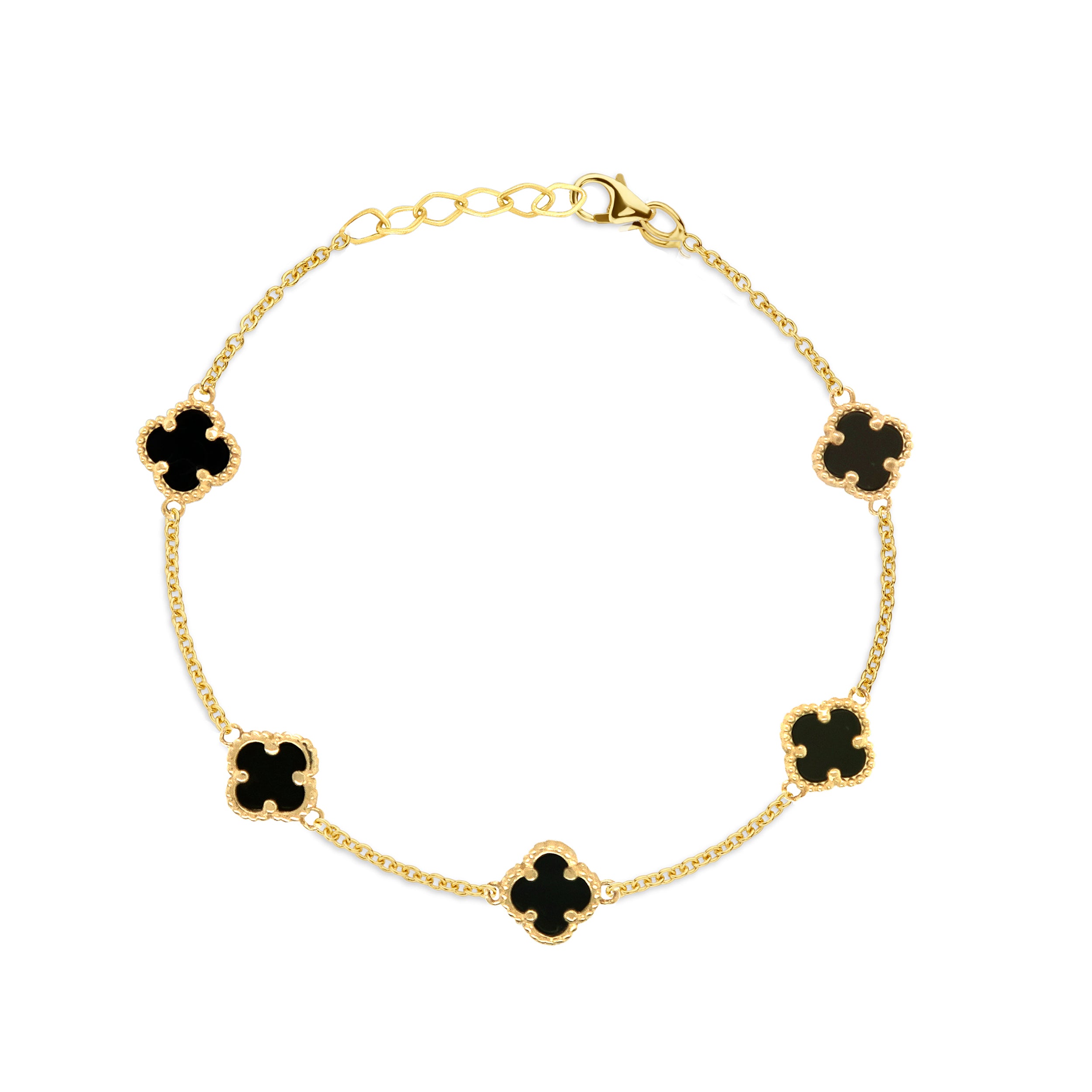 Aurrelia - Bracelet Clover Onyx