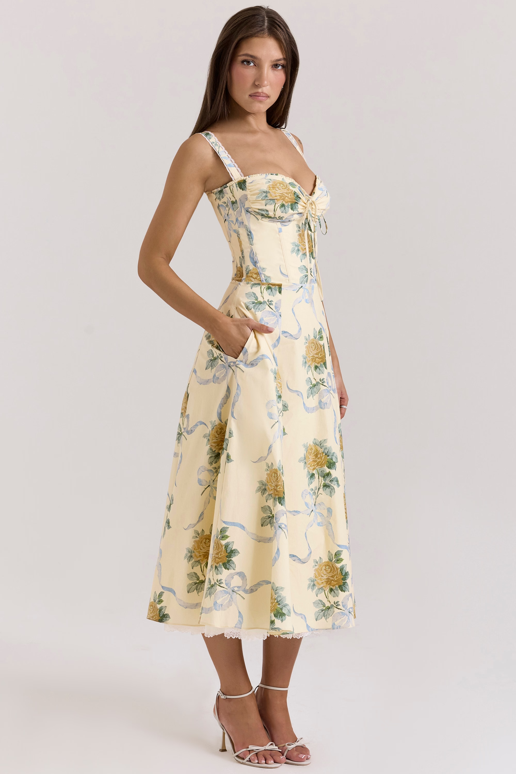 Abella Floral Midi Dress