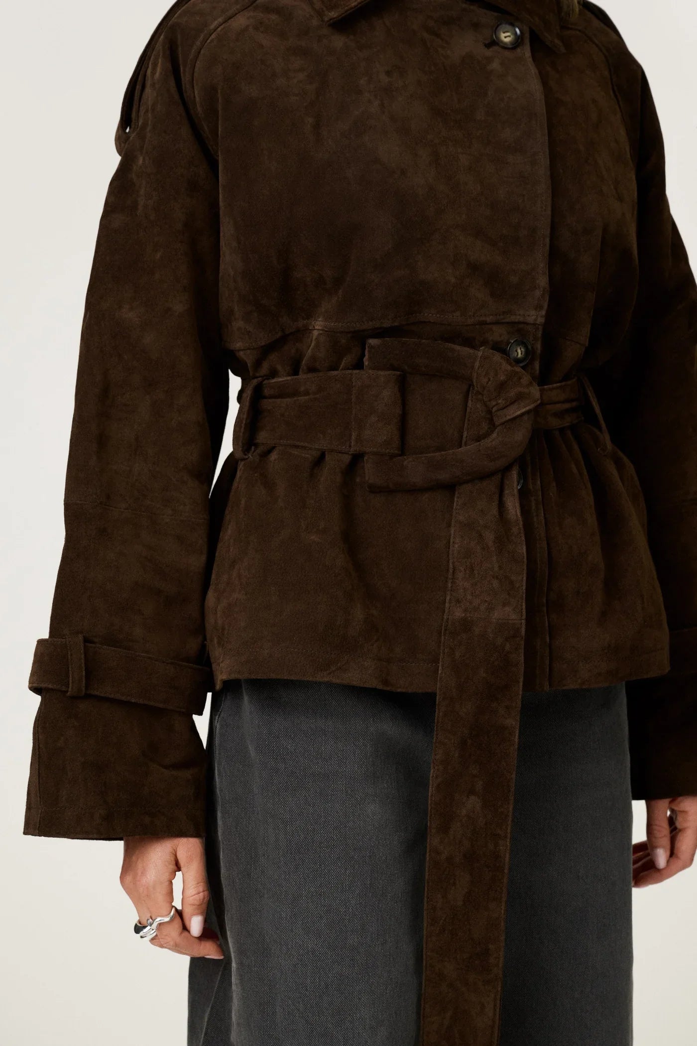 Elysian Suede Trench