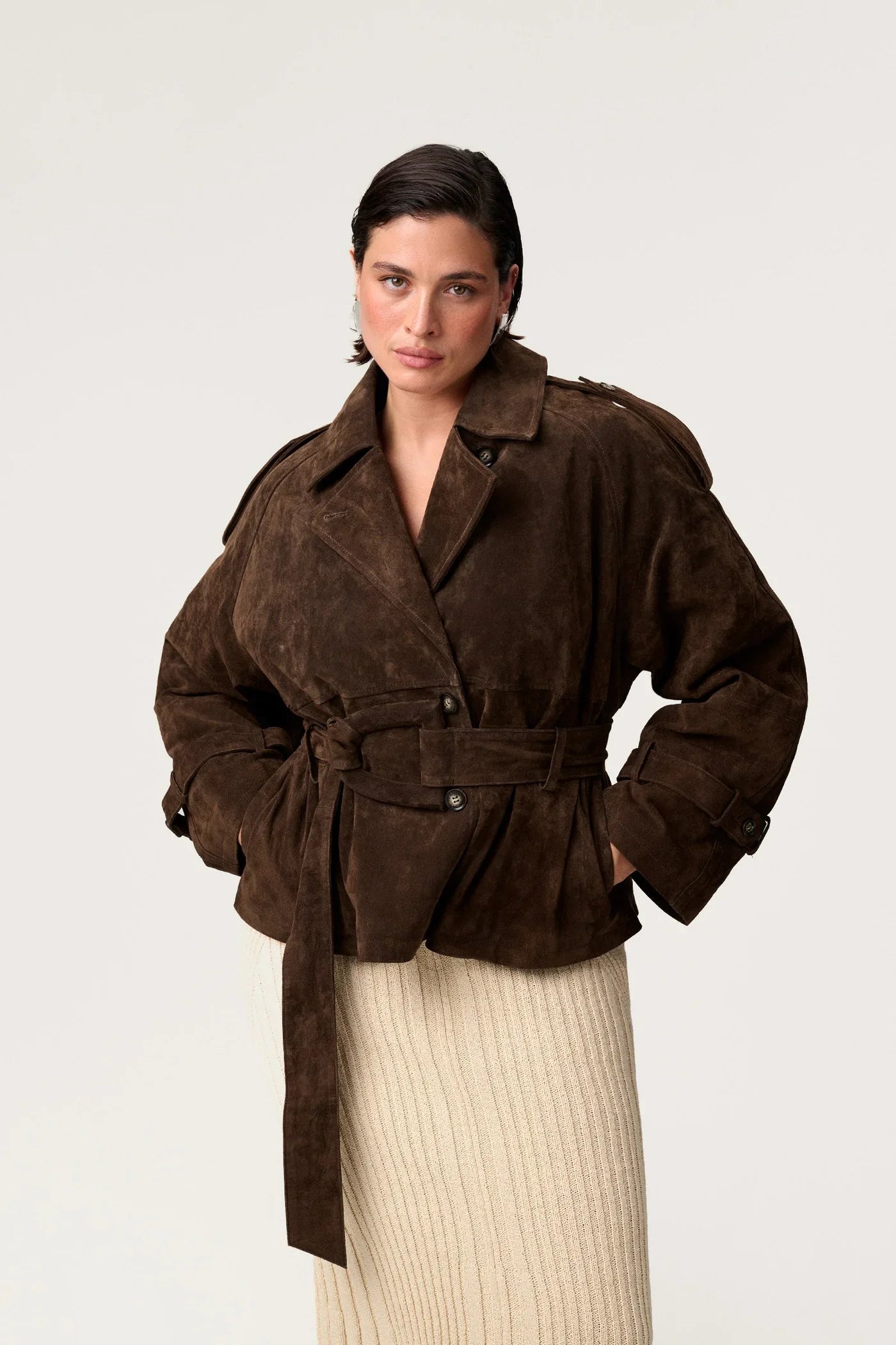 Elysian Suede Trench