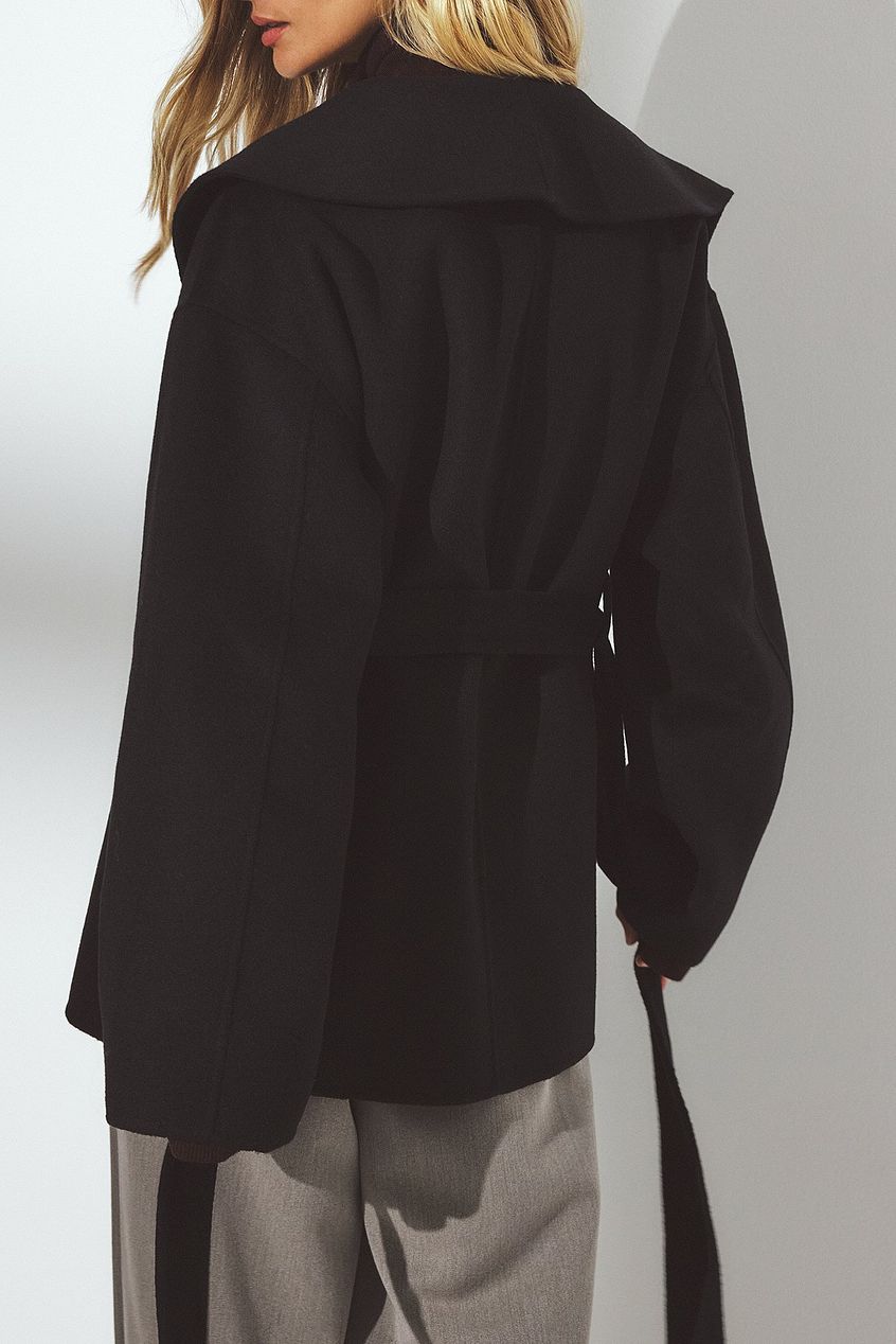 Aurrelia | Wool Blend Belted Short Coat