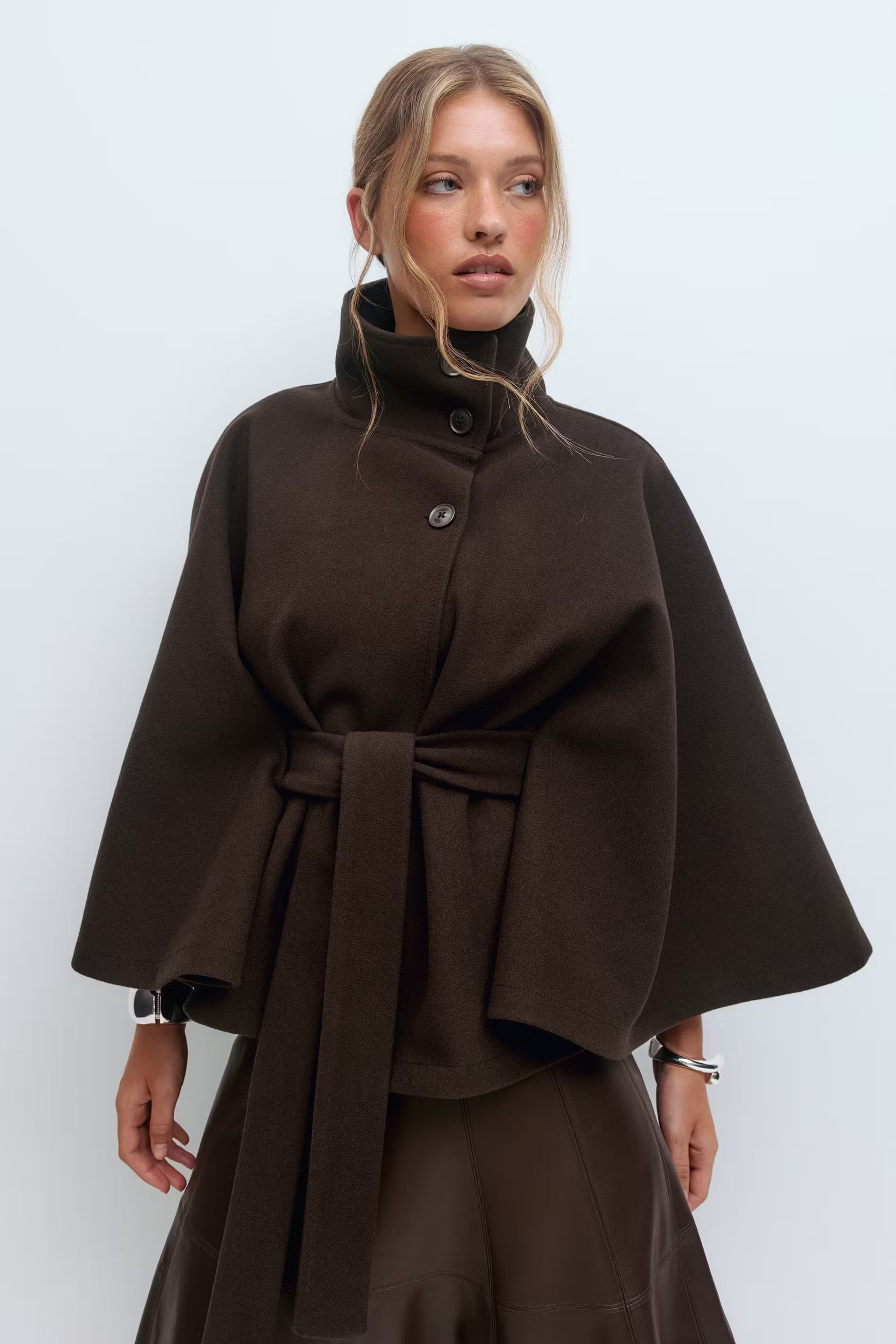 Aurrelia | Belted Cape Jacket