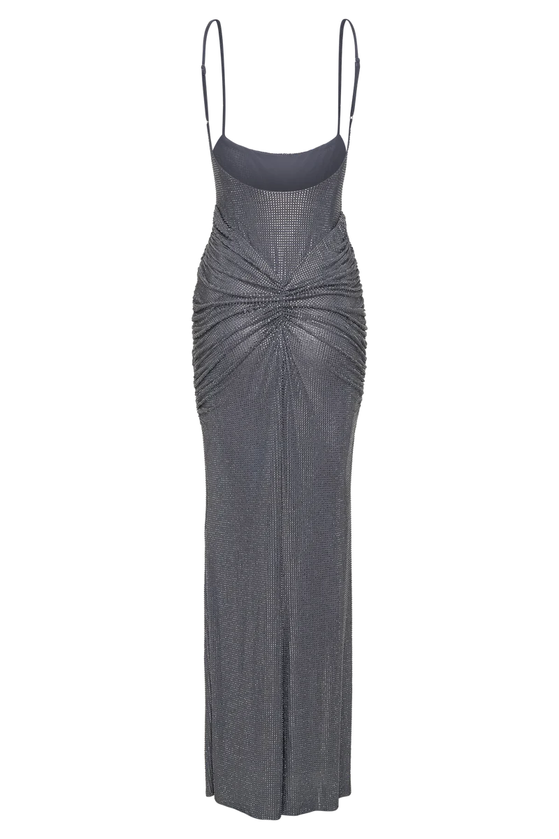 Roisin Satin Diamanté Maxi Dress