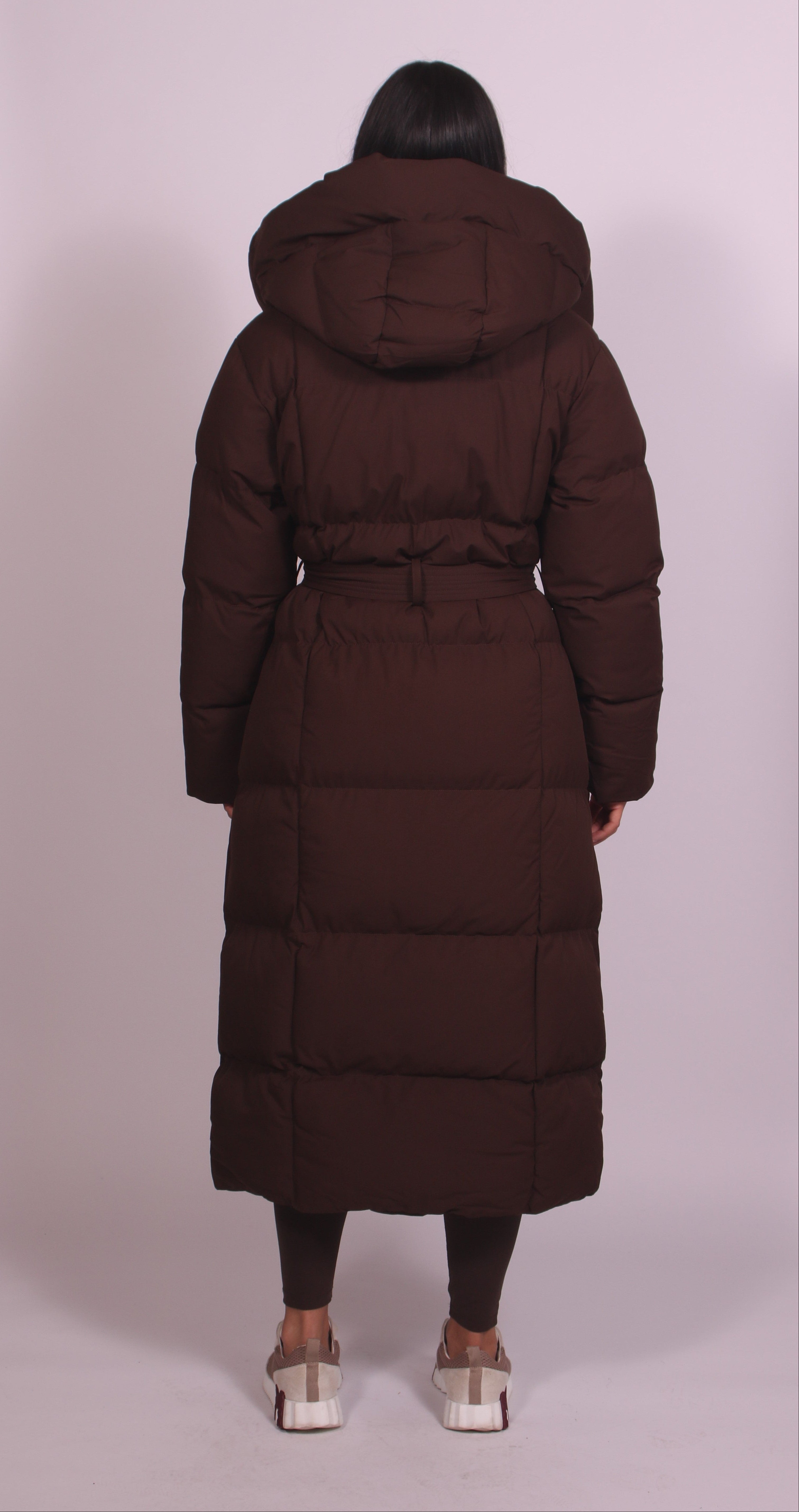 Hooded Puffer Longline Coat