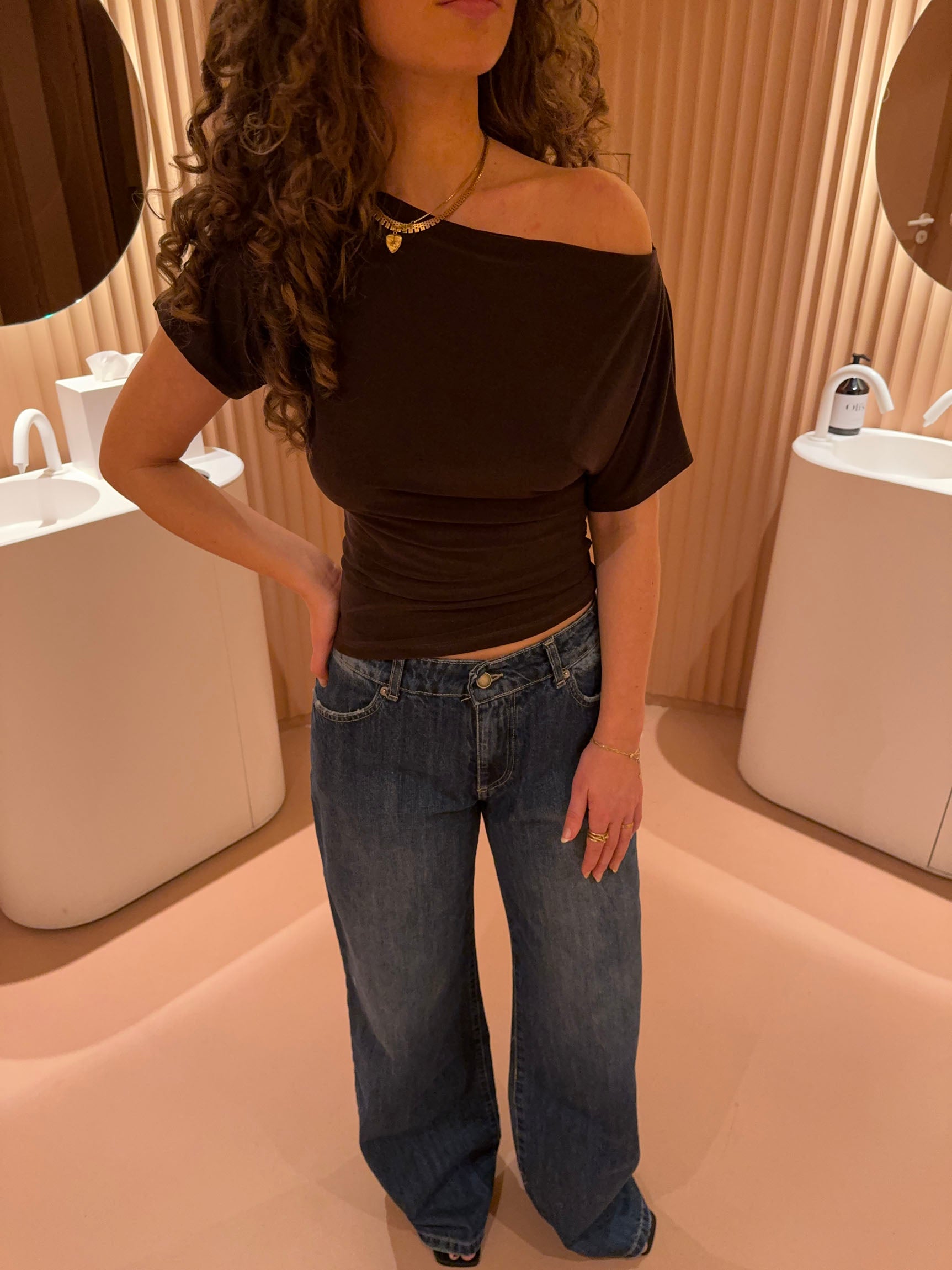 Florine fitted t-shirt - Brown